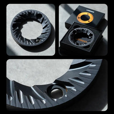 64mm flat burrs showcasing precision design and quality packaging from LeBrew to enhance your brewing experience.