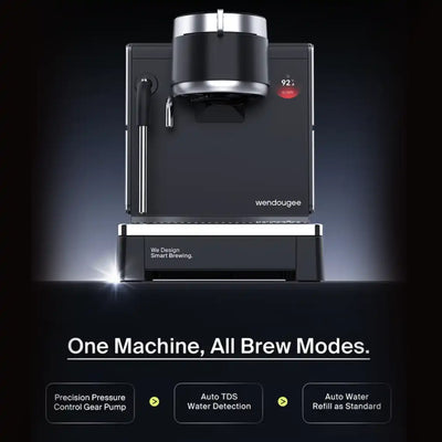 Wendougee LITA Sigma Coffee machine with 'wendougee' branding on a dark background