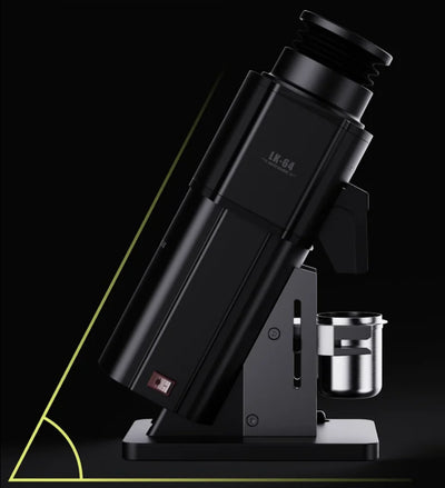 Wendougee MILO precision single-dose grinder showcasing sleek black design and compact form.